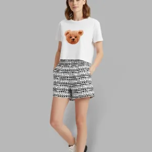 TEDDY GRAPHIC PRINTED CROP TEE