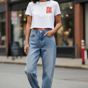 BIRD GRAPHIC PRINTED CROP TOP