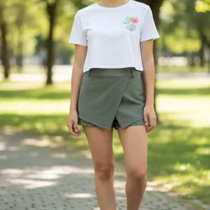 FLORAL PRINT CROP TEE