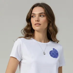 SHELL GRAPHIC PRINTED CROP TEE