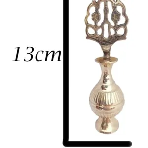 Brass Surmedani With Funnel/Kuppi And Surma Use In Eye's Makeup [Size-13-cm] Pack Of-1 Funnel, 2 Surma Packed,1 Brass Surmedani
