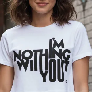 WITHOUT YOU GRAPHIC CROP TEE