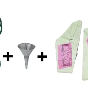 Brass Surmedani With Funnel/Kuppi And Surma Use In Eye's Makeup [Size-13-cm] Pack Of-1 Funnel, 2 Surma Packed, 1 Brass Surmedani