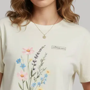 FLOWER GRAPHIC PRINTED REGULAR T-SHIRT
