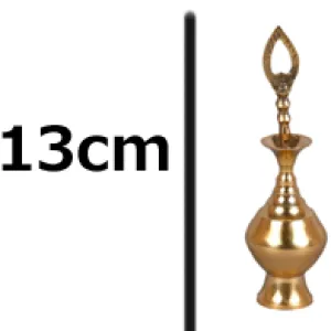 Brass Surmedani With Funnel/Kuppi And Surma Use In Eye's Makeup [Size-13-cm] Pack Of-1 Funnel, 2 Surma Packed, 1 Brass Surmedani