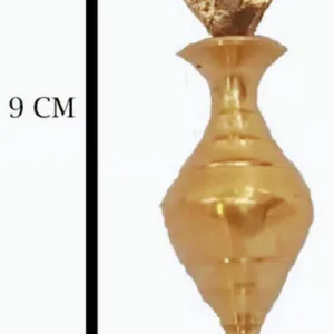 Brass Surmedani With Funnel/Kuppi And Surma Use In Eye's Makeup [Size-9-cm] Pack Of-1 Funnel, 2 Surma Packed, 1 Brass Surmedani