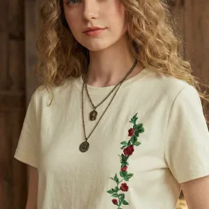 FLOWER LINE PRINTED REGULAR TEE