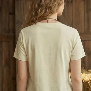 FLOWER LINE PRINTED REGULAR TEE