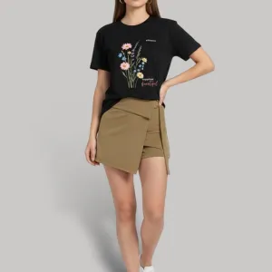 FLOWER GRAPHIC PRINTED REGULAR T-SHIRT