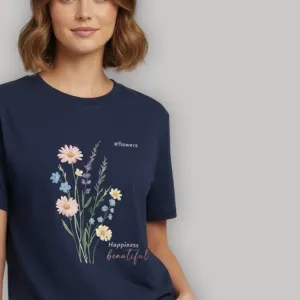 FLOWER GRAPHIC PRINTED REGULAR T-SHIRT