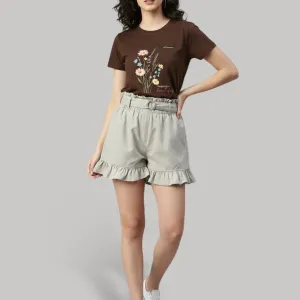 FLOWER GRAPHIC PRINTED REGULAR T-SHIRT