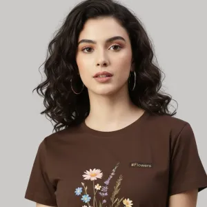FLOWER GRAPHIC PRINTED REGULAR T-SHIRT