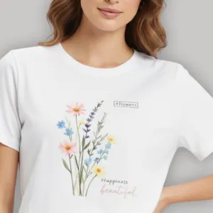 FLOWER GRAPHIC PRINTED REGULAR T-SHIRT