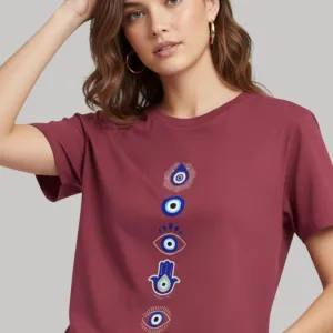 EVIL EYE GRAPHIC PRINTED REGULAR T-SHIRT