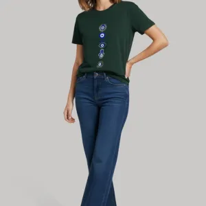 EVIL EYE GRAPHIC PRINTED REGULAR T-SHIRT