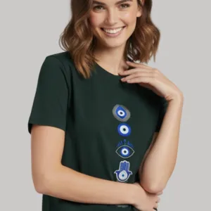 EVIL EYE GRAPHIC PRINTED REGULAR T-SHIRT