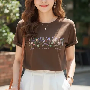 BOTANICAL GRAPHIC PRINTED REGULAR T-SHIRT