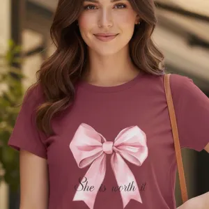 BOW GRAPHIC PRINTED REGULAR T-SHIRT