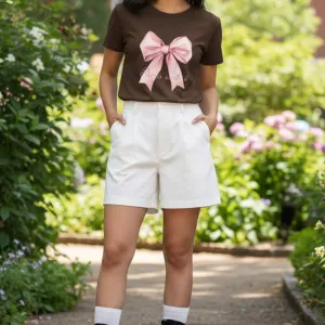 BOW GRAPHIC PRINTED REGULAR T-SHIRT