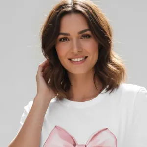 BOW GRAPHIC PRINTED REGULAR T-SHIRT