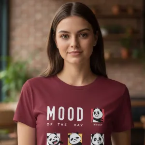 PANDA'S MOOD PRINTED REGULAR T-SHIRT
