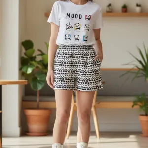 PANDA'S MOOD PRINTED REGULAR T-SHIRT
