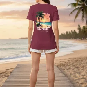 SUNSET GRAPHIC PRINTED REGULAR T-SHIRT