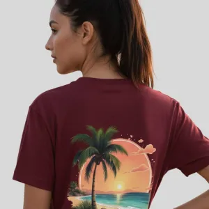 SUNSET GRAPHIC PRINTED REGULAR T-SHIRT