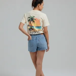 SUNSET GRAPHIC PRINTED REGULAR T-SHIRT