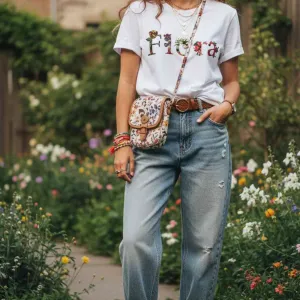 FLORA GRAPHIC PRINTED REGULAR TEE