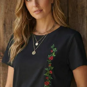 FLOWER LINE PRINTED REGULAR TEE