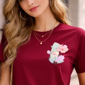FLORAL PRINT REGULAR T-SHIRT