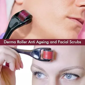 Derma Roller Anti Ageing and Facial Scrubs & Polishes Scar Removal Hair Regrowth (1mm)