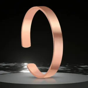 Elegant Rose Gold-Plated Open Cuff Brace...