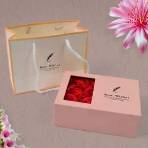 Jewellery Gift Box with Lid & Rose Packa...