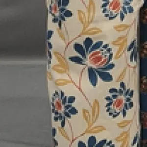 Royal Blue Block Print Cotton Unstitched Suit