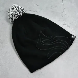 Men's and Women's Skull Slouchy Winter Woolen Knitted Black Inside Fur Beanie Cap
