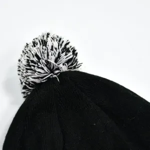 Men's and Women's Skull Slouchy Winter Woolen Knitted Black Inside Fur Beanie Cap