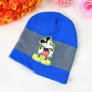 Winter Woolen Knitted Cap with Inner Fur Lining for Kids