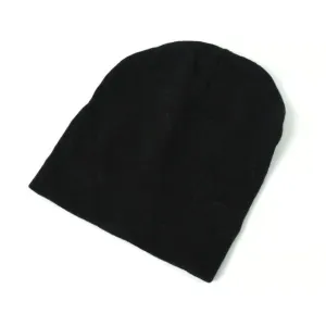 Classic Winter Knit Beanie Cap – Solid Black