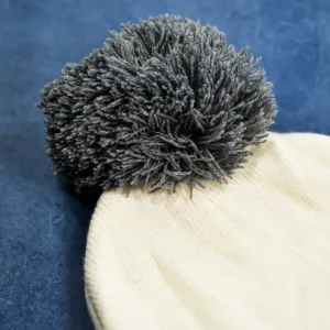 Classic Ribbed Knit Beanie with Pom-Pom