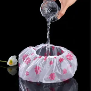 WinnXi Reusable Waterproof Shower Cap – Lightweight Bath & Spa Hair Cover