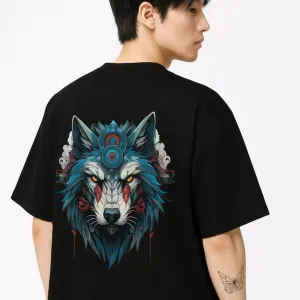 Mens printed cotton round neck half slee...