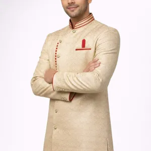 Men’s Indo-Western Sherwani in Premium Woven Fabric – Designer Ethnic Wear