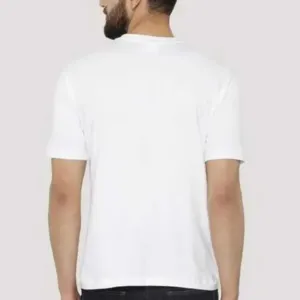 Men’s White Medical Symbol Graphic Printed T-Shirt – Caduceus Design Cotton Casual Round Neck Tee