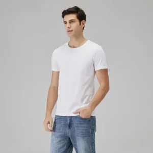 Men’s Plain White Cotton T-Shirt – Solid...