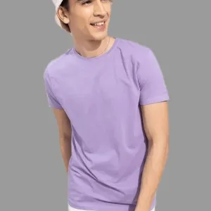 Men’s Plain Lavender Cotton T-Shirt – So...