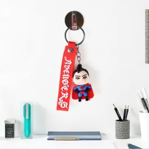 Cute Cartoon Silicone 3D Key Chain with Metal Hook & Strap (Pack of 1)