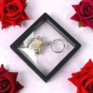 Nail Clipper Keychain With 3D Floating Frame Display Case (1 Set)