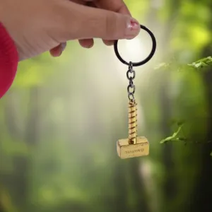Hammer Shape Metal Keychain (1 Pc)